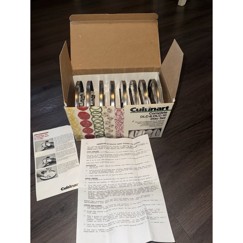 Cuisinart DLC-8 DLC-10 Disc Set EUC